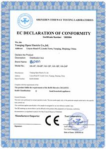 HA CE Certificate